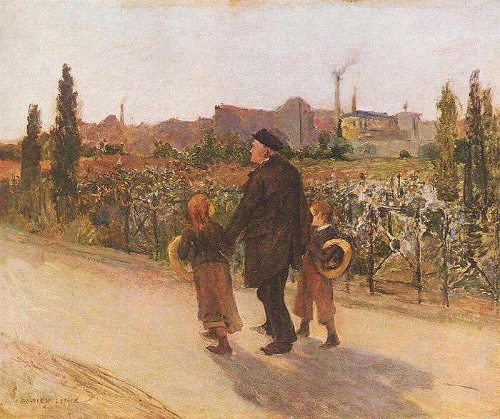 Jules Bastien-Lepage All Souls' Day oil painting image